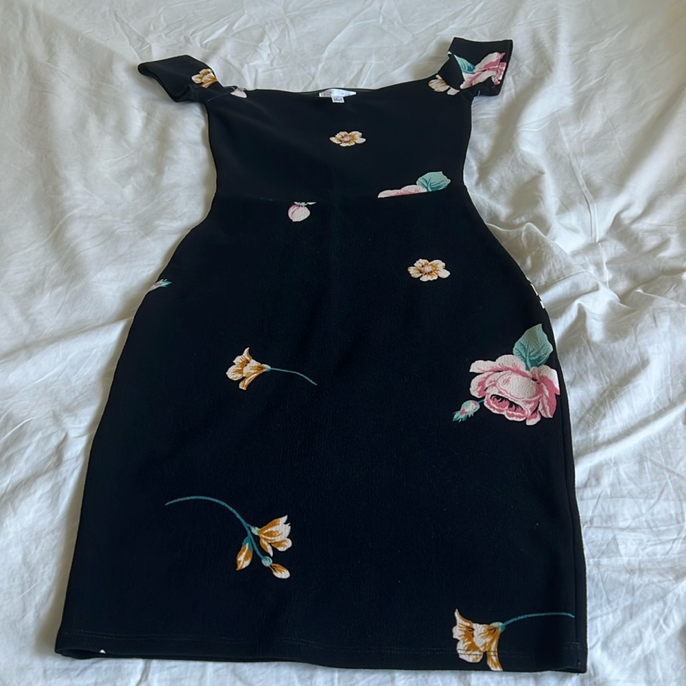 Off the shoulder mini dress